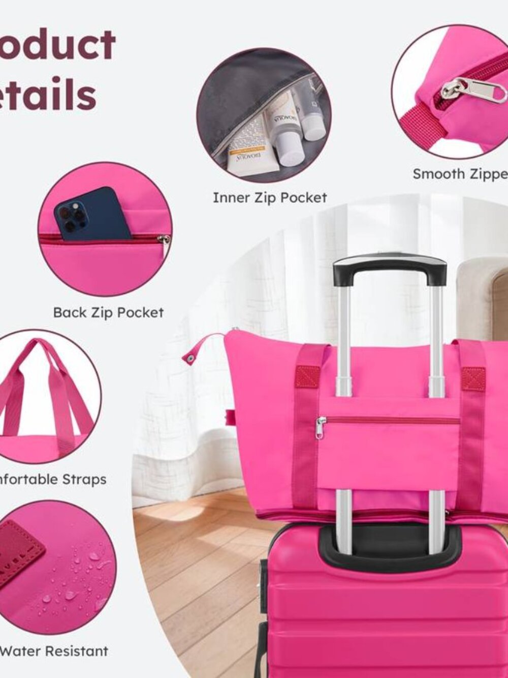 Multi-Piece Luggage Set with ABS Material and TSA Lock - Picture 4 of 9
